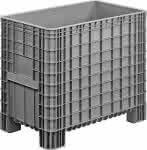 Großbehälter PE stationär,B1030xT600xH840 mm,grau Volumen 400 l - Boden/Wände geschlossen