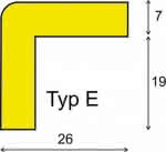 Eckschutzprofil,Typ E, L 1000 mm,gelb/schwarz - selbstklebend Dancop