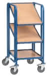Eurokasten-Wagen,250kg 3Eb. 610x410mm Holz,2381 fetra