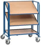 Eurokasten-Wagen,250kg 3Eb. 825x610mm Holz,2391 fetra