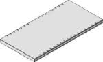 Fachboden Meta-CLIP,B1000xT300 mm,RAL7035 Fachlast 150kg