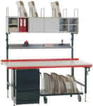 Regalsystem f. Packtische,1762x243x330mm