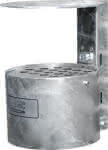 Rundascher m. Abdeckhaube,inkl.Aufkleber feuerverz.