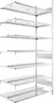 META Steckregal META COM-,PACT Anbaufeld verzinkt,B1250xT600xH2500mm 7 Böd-