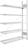 META Steckregal META COM-,PACT Anbaufeld verzinkt,B1250xT300xH1850mm 5 Böd-