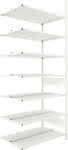 META Steckregal META COM-,PACT Anbaufeld B1000xT60-,0xH2500mm 7 Böden 168 Or-