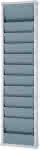 Planungstafel einreihig,315 x 1.282 mm,10 Schienen, A 4 - grau