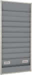 Planungstafel zweireihig,554 x 1.282 mm,10 Schienen, A 4 - grau