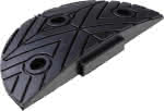 Fahrbahnschwelle,Anfangsstück schwarz,B250xT420xH50 mm