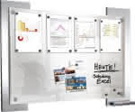 Infoboard Look B1060xH840,m. satinierter Glasplatte