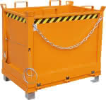 BAUER Klappbodenbehälter,FB 750 Tragkraft 1000kg,lackiert RAL2000