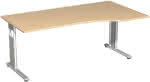 PC-Schreibtisch r Ahorn,1800x800-1000x680 Ahorn
