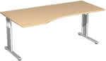 PC-Schreibtisch l Ahorn,1800x800-1000x680 Ahorn