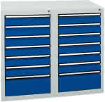 Schubladenschrank 14 SL,900x1000x500 mm grau/blau