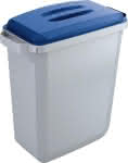 Wertstoffsammler 60l grau,inkl. Deckel, blau