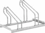 Fahrradparker Hoch/Tief,einseitig, verzinkt,L 700 mm, 2 Plätze
