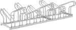 Fahrradparker Hoch/Tief,zweiseitig, verzinkt,L 1750 mm, 10 Plätze