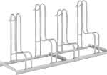 Fahrrad-Standparker,einseitig, verzinkt,L 1400 mm, 4 Plätze