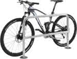 Fahrrad-Anlehnbügel,verzinkt, L 1000 mm,zum Aufdübeln - mit Querholm