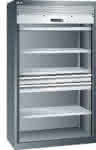 Rolladenschrank,B1100xT641xH1950mm,RAL 5012 - 4 Böden,2 Schubladen