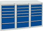 Schubladenschrank 18 SLR,900x1500x500 mm 7035/5010