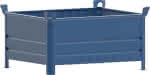 Stapelbehälter RAL5010,B1200xT1000xH600 mm,Nutzlast0,5t Auflast2,5t - geschlossen