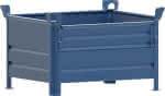 Stapelbehälter RAL5010,B1000xT800xH600 mm,Nutzlast0,5t Auflast2,5t - mit 1/2 Klappe