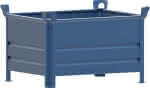 Stapelbehälter RAL5010,B1000xT800xH600 mm,Nutzlast 1t Auflast 5t - geschlossen