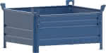 Stapelbehälter RAL5010,B1200xT1000xH600 mm,Nutzlast 2t Auflast 10t - mit 1/2 Klappe