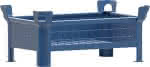Stapelbehälter RAL5010,B800xT500xH300 mm,Nutzlast0,5t Auflast2,5t - geschlossen