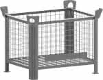 Gitterbehälter RAL7005,B1000xT800xH600 mm,Nutzlast 1t Auflast 4t - ohne Klappe