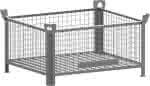 Gitterbehälter RAL7005,B1200xT1000xH600 mm,Nutzlast 1t Auflast 4t - ohne Klappe