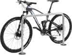 Fahrrad-Anlehnbügel,Edelstahl, L 1000 mm,zum Aufdübeln