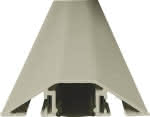 Kabelbrücke Aluminium,3 Stk. A.B400xT80xH20 mm,1 Kammer H16xB18 mm - kieselgrau