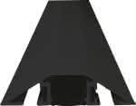 Kabelbrücke Aluminium,B1500xT80xH20 mm,1 Kammer H16xB18 mm - schwarz
