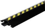 Kabelbrücke Aluminium,3 Stk. A.B400xT80xH20 mm,1 Kammer H16xB18 mm - schwarz/gelb