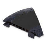 Winkelstück Kabelbrücke,B250xT250xH20 mm,1 Kammer H16xB18 mm - schwarz