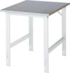 Arbeitstisch Tom - Stahlb,lechbelag-Platte B750xT1,000xH760-1080mm - Stahlblechbelag-Platte