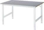 Arbeitstisch Tom - Stahlb,lechbelag-Platte B1500xT,1000xH760-1080mm - Stahlblechbelag-Platte