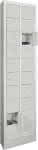 Kleinfachschrank m.Sockel,H1950xB460xT200 mm,2x10 Fächer RAL7035 - Türen mit Etikettenrahmen