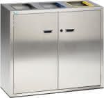 Wertstoffsortiersystem,270 Liter Edelstahl