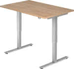 Schreibtisch Nuss,von 735 - 1190 mm