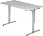 Schreibtisch Grau,von 735 - 1190 mm
