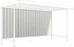 Rückwand,aus Trapezblech,RAL 9002 grauweiß für - Überdachung Mod. Leipzig