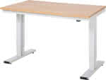 Werktisch adlatus Buche,1250x800x720-1120mm