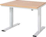 Werktisch adlatus Buche,1000x1000x720-1120mm