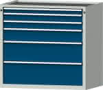 ANKE Schubladenschrank 3006 RAL7035/5010 B1060xT675xH980mm 6