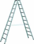 ZARGES Stehleiter R13step,B Alu beidseitig begehbar,2x16 Stufen Länge 4,51m