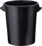 Kunststoff-Tonne schwarz,Inhalt: 75 Liter