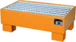 Auffangwanne mit GR,max 2 Fässer a 60l,800x510x295mm - RAL 2000 gelborange